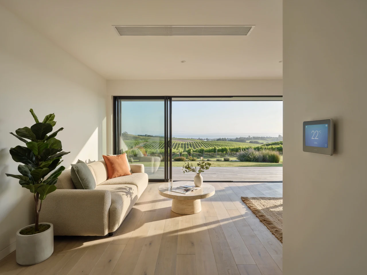 Ducted heat pump in Hawke's Bay living room