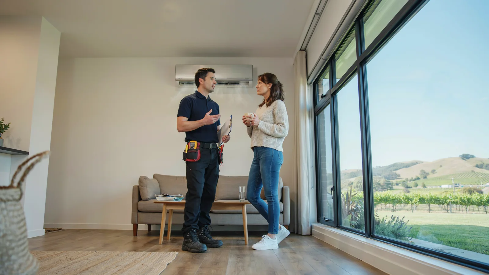 Heat pump quote consultation in Hawke's Bay home