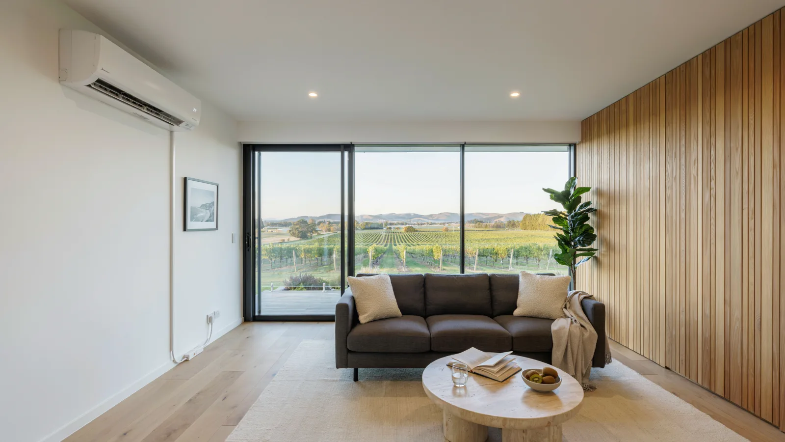 Heat pump installation in a modern Hawke's Bay home